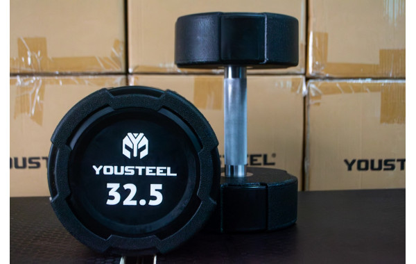 Гантель EVO 32,5кг полиуретановая YouSteel 600_380