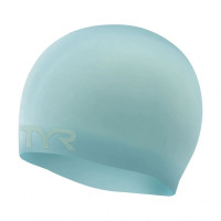 Шапочка для плавания TYR Wrinkle Free Silicone Cap LCS-450 голубой