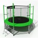 Батут i-Jump Classic 8FT 244 см с нижней сетью и лестницей зеленый 75_75