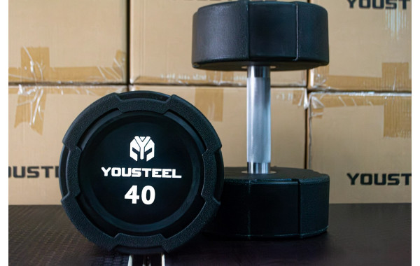 Гантель EVO 40кг полиуретановая YouSteel 600_380