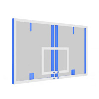 Щит баскетбольный 180х105 см оргстекло 15 мм на металлической раме для стойки Spektr Sport