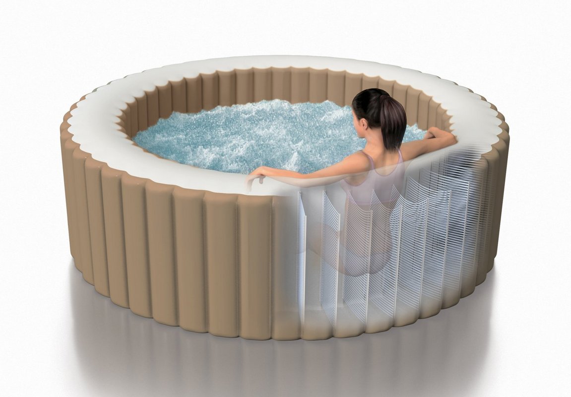 СПА-бассейн 145/196х71см Bubble Massage 795л, круглый Intex 28476 1151_800