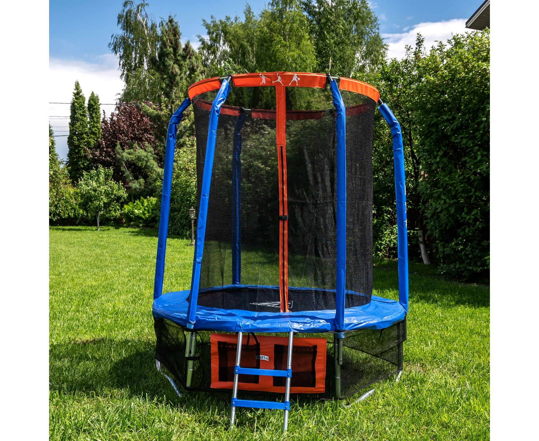 Батут DFC Jump Basket 16ft внутр.сетка, лестница (488cм) 16FT-JBSK-B 1834_1500