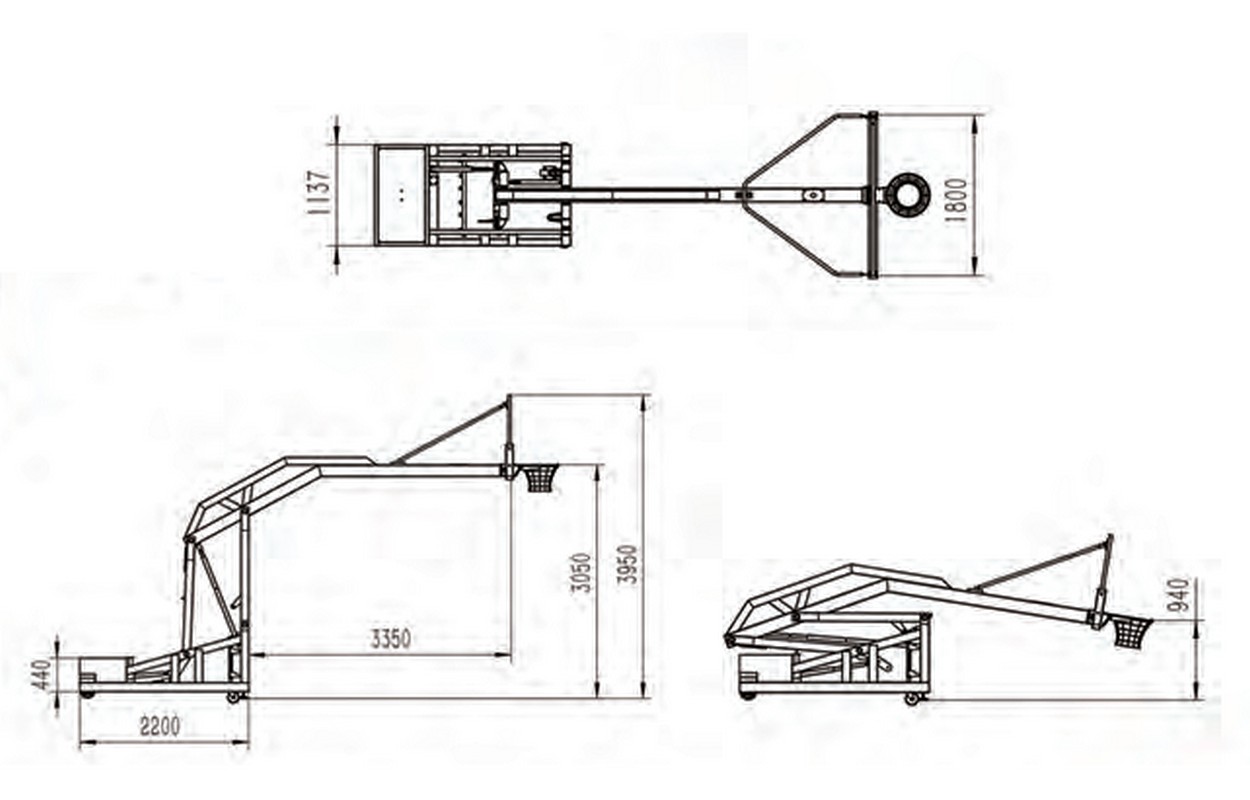 Стойка баскетбольная Игровая Atlet ATLET 325 Pro FIBA HKF-1003 1250_800