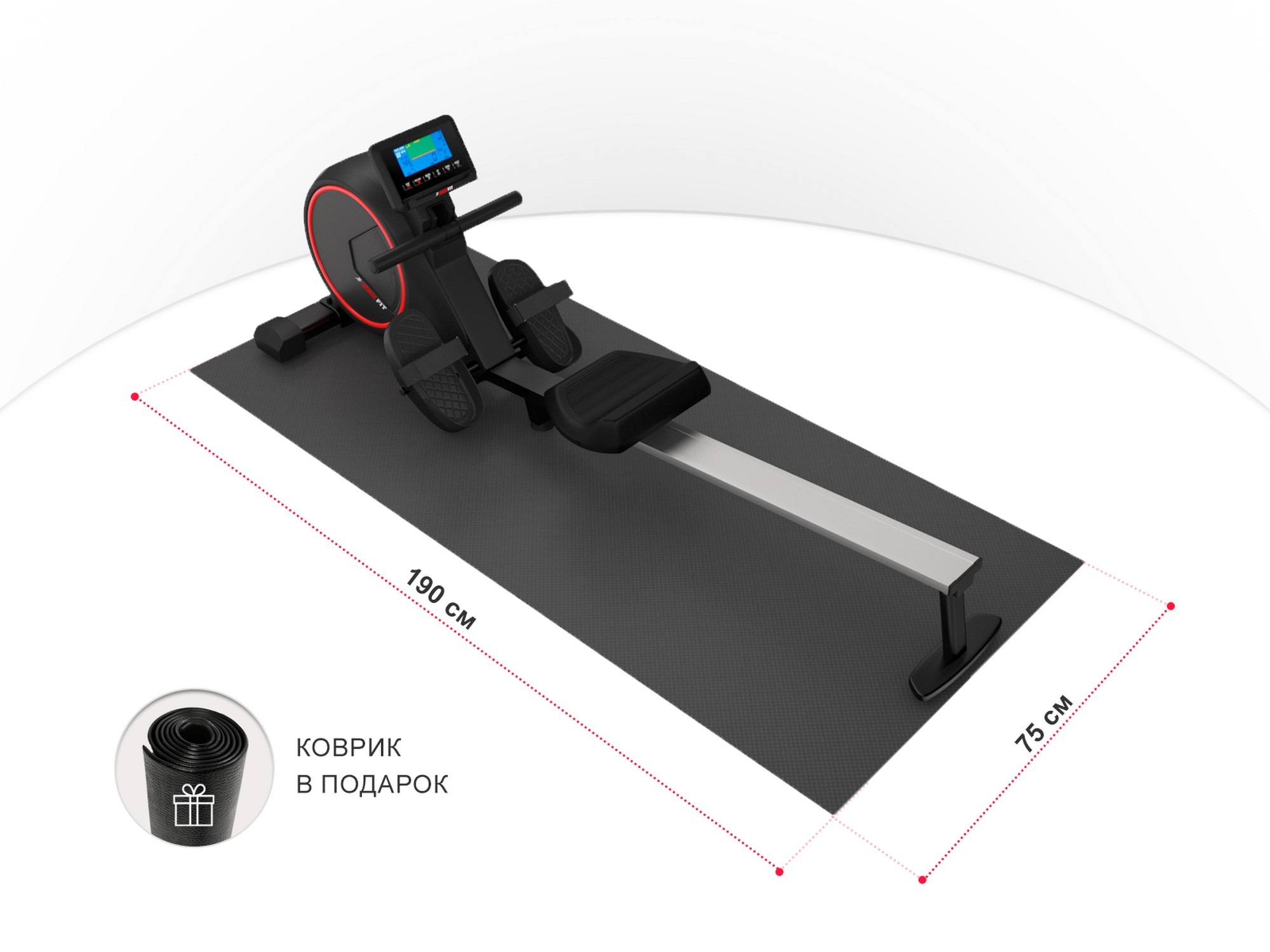 Гребной тренажер UnixFit Techno Rower 410E RMTF410E 2000_1500