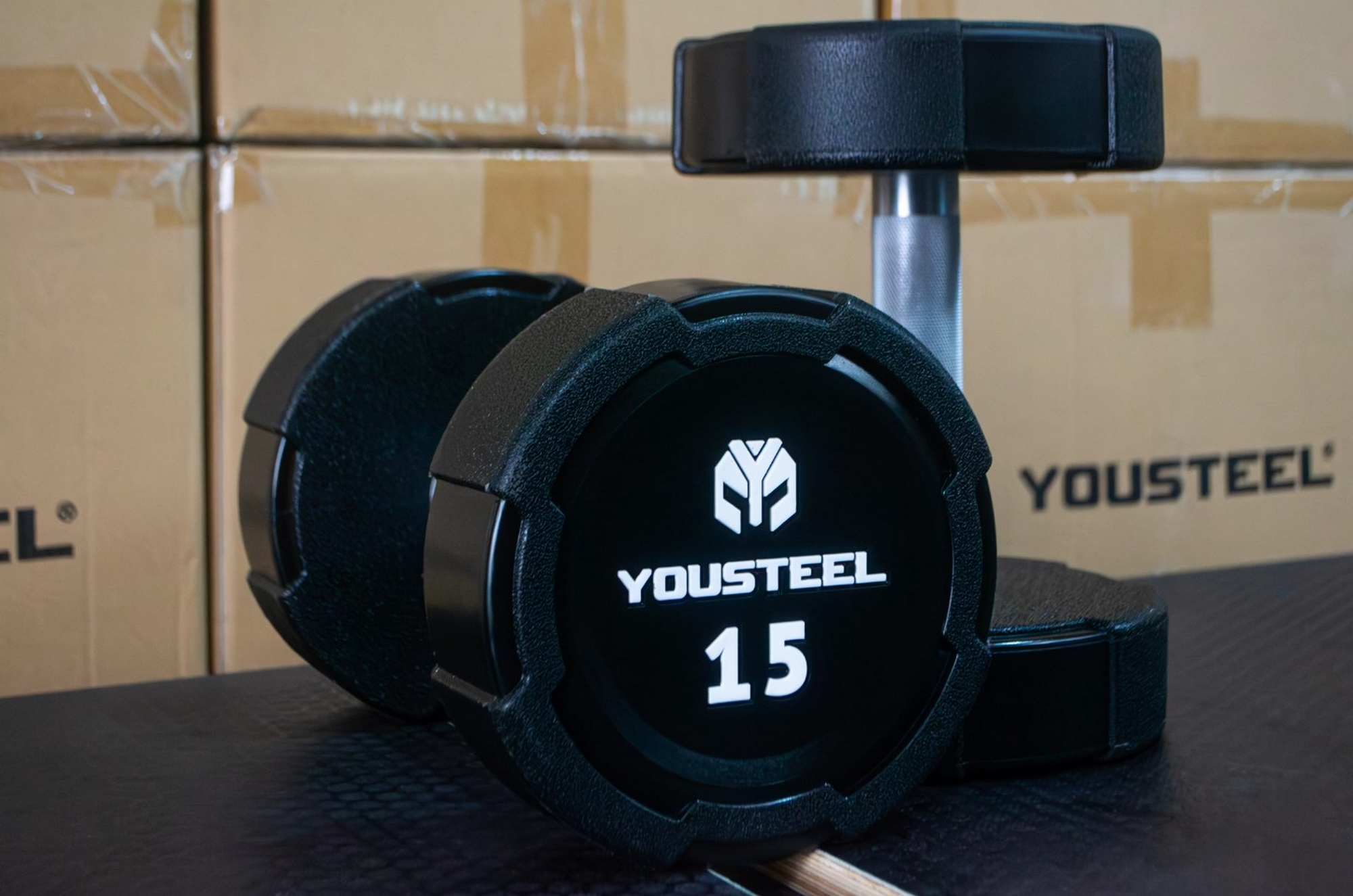 Гантель EVO 15кг полиуретановая YouSteel 2000_1325