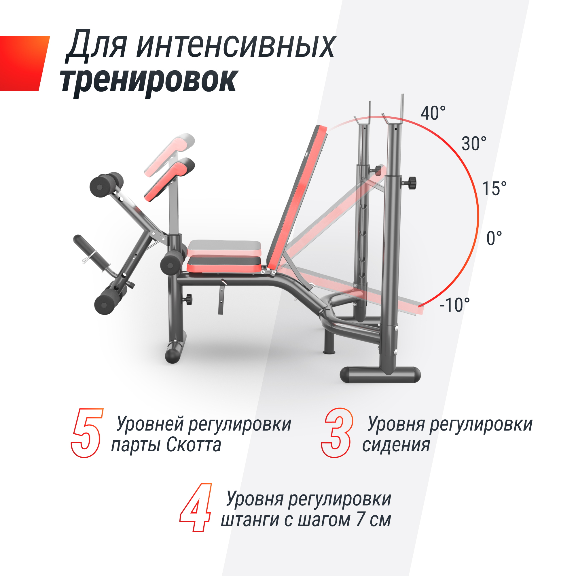 Скамья силовая со стойками UnixFit BENCH 135 BSBNRK135 2000_2000