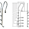 Лестница для бассейнов серии F F203 ПТК Спорт 021-0532 120_120