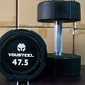 Гантель EVO 47,5кг полиуретановая YouSteel 120_120